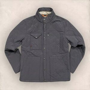 Relwen Quilted Tanker Jacket Men Large Blue Insulated Full Zip Pockets M102709